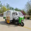 Camión de basura eléctrico de tres ruedas camión de saneamiento cubo colgante autopropulsado autodescargable propiedad de calle cubo colgante camión de basura compactador autopropulsado