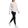 Top de yoga de seda helada de verano, tacto desnudo, cuello redondo, holgado, transpirable, versátil, camiseta casual deportiva de manga larga para fitness