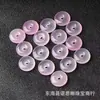 Colgante Hebilla de Paz de Calcedonia Colgante Flor Qing de Gansu de Jade Rosa Collar Donut Cadena para Suéter Accesorios de Cuentas Budistas