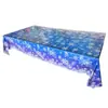 Mantel para Fiesta Navideña Transfronteriza Fiesta Temática Mantel Desechable de Plástico Rectangular Mantel Azul con Copos de Nieve