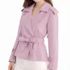 Comercio Exterior Europeo y Americano Ropa de Mujer, Nuevos Estilos de Verano, Ropa de Trabajo Moderna y Elegante, Chaqueta de Traje de Color Sólido con Solapa y Botones