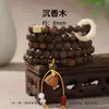 Pulseira de Contas de Oração de Sândalo Verde e Madeira de Agarwood Vietnamita, Multi-Círculos Preciosos para Homens e Mulheres, Contas de Oração em Formato de Barril, Joias Colecionáveis no Atacado