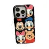 Fileira do Pato Donald Adequada para Capa de Celular Jelly Iphone16 15 14Pro Apple 13/12 Silicone XS Desenho Animado