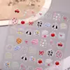 Adesivos de Unha de Gatinho Musical Fofo 5D Em relevo Estilo Graffiti Estéreo Grade Cachorrinho Adesivos de Unha Jóias Estilo Sl