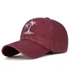 Protección Solar Gorra de Sol con Visera Curva Venta al por Mayor Gorra de Béisbol Moda Exterior Palmera Lavable Retro Europeo y Americano Versátil