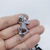 Colgante Creativo de Calavera, Collar Universal, Bolsa de Cuero para Casco, Pulsera, Máscara, Joyería Metálica de Moda