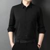 Camisa Masculina de Manga Longa para Outono com Gola Reversível, Roupa Externa Casual Masculina, Estilo Coreano, Camisa Masculina Antiamassado, Tendência Estilo Coreano
