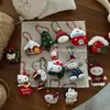 Ins Coreano Novo Desenho Animado Vermelho Enfeites de Natal e Ano Novo Chaveiro de Corrente de Contas Fofo Pingente de Bolsa Versátil para Mulheres