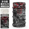 Pañuelo Mágico Versátil Rpet 3D Sin Costuras Protector de Cuello Máscara de Ciclismo Estampado de Calavera Protector Solar para el Cuello