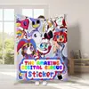 Manta de una pieza con estampado de dibujos animados del nuevo THE AMAZING DIGITAL CIRCUS transfronteriza