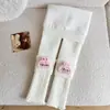 Leggings Calientes para Niñas para Otoño e Invierno, Ropa Exterior con Diseño de Calcetín Patchwork, Calcetines Gruesos Acolchados de Felpa Falsa con Parches Apilados para Niños