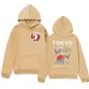 Sudadera con Capucha de Diseño de Marca de Moda Elemento Japonés Estampado de Grulla Simple y Versátil
