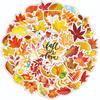 50 hojas hojas de otoño Acción de Gracias arce otoño laptop taza de agua impermeable equipaje pegatina graffiti