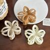 Dovii Jewelry Clip de Pinza de Garra Plumeria Hueco Esmerilado Transfronterizo Pinza de Tiburón de Alto Nivel para Recogidos Pinza de Cabello Versátil Adorno para el Cabello