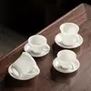 Taza de Té de Cerámica con Asa, Taza Maestra Antiescaldado, Juego de Té Kung Fu, Taza de Café Pequeña