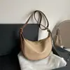 Bolso de Piel Suave Gran Capacidad Moderno Versátil Forma de Empanada Casual para Mujer Bolso de Hombro y Axila Nuevo para Otoño e Invierno 2024 Bolso Cruzado