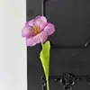 Flor de tulipa artificial única com toque de luxo para decoração de sala de estar em casa, arranjo de cena de casamento, arranjo floral