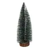 Decorações de mini pinheiro de cedro nevado de Natal, atmosfera festiva enfeites de árvore de Natal de mesa de pinheiro de cedro nevado
