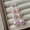 Pendientes de Perla Rosa de Alta Calidad con un Diseño de Nicho de Alta Gama, Lujo Ligero, Estilo Versátil y Popular, Pendientes y Accesorios para Orejas al por Mayor