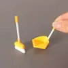 Casa de Muñecas Comida en Miniatura Escena de Juego Mini Escoba Recogedor Pala para Basura Adornos de Modelo Decoración de Escena del Hogar Ob11