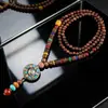 Cadena de Suéter Estilo Étnico, Collar con Tótem Nepalí, Accesorios de Ropa Retro, Cadena para el Cuello Moderna y Versátil, Joyería para Hombres y Mujeres