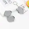 Espejo de Maquillaje por Sublimación DIY Foto Personalizada Transferencia de Calor Forma de Corazón Lámina de Aluminio para Sublimación Doble Cara en Blanco Maquillaje