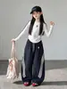 Conjunto de Otoño para Niñas Súper Lindo Conjunto de Top 2026 Nuevo Estilo Niñas Niños Grandes Primavera y Otoño Pantalones Casuales Conjunto Deportivo de Dos Piezas