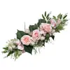 Amazon Nova Flor Artificial Flor Artificial Rose Row Cadeira de Casamento Costas Flor Mesa de Jantar Espelho de Flores Frente Decoração de Porta