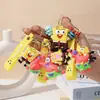 Llavero de Bob Esponja de dibujos animados colgante para bolso de pareja figura 3D de Patricio Estrella decoración regalo venta al por mayor