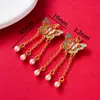 2026 Nuevo Aleación Goteo de Aceite Estilo Antiguo Año Nuevo Arena Oro Colgante Pulsera Cadena de Extensión Chapada en Oro Accesorios de Joyería DIY