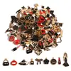 Accesorios de Joyería de Aleación para Hacer Manualidades con Forma de Gota de Aceite Bolsita de Maquillaje para Niñas Accesorios de Tacones Altos Pulsera Pendientes Colgante W507