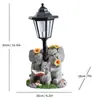 Ornamentação Criativa de Meerkats Solares para Exterior Transfronteiriça Escultura de Animal de Resina para Jardim Decoração de Casa Luz Noturna