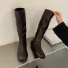 Botas Planas de Moda Retro con Suela Suave Botas Altas hasta la Rodilla Zapatos de Mujer 2026 Botas de Montar Simples Versátiles Botas Largas Botas Individuales para Primavera y Otoño