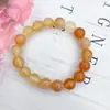 Piedra natural cristal color primario Ágata cuentas redondas pulsera de anillo único pulsera de ágata calcedonia puesto de regalo para actividades suministro