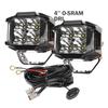 Par de Faros Antiniebla LED Side Shooter Impermeables 12V 24V de 4 Pulgadas 80w para UTV Motocicleta SUV Camioneta