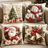 Funda de Cojín Navideño para Sofá Funda de Almohada Navideña Funda de Cojín para Sofá Decoración Festiva Funda de Cojín Navideño al por Mayor Transfronterizo