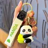 Llavero de panda regordete estilo chino de bambú, lindo colgante de peluche, decoración para bolso, regalo pequeño creativo de moda al por mayor