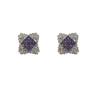 Aretes Cuadrados de Aguja de Plata Transfronterizos con Diamantes de Zirconio Completo, Aretes de Atmósfera Exagerada Europea y Americana, Aretes Elegantes de Moda para Mujer