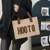 Bolsas de Mão de Grande Capacidade no Atacado, Bolsas Tote Casuais de Feltro Femininas, Bolsas de Mão Casuais Versáteis com Letras