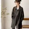 Cortavientos para Mujer de Longitud Media Dulce Sencillo Top para Principios de Primavera y Otoño Chaqueta de Estilo Coreano Suelta para Estudiantes de Color Sólido Versátil Tendencia para Mujer