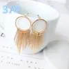 Colección Geométrica 1 Aretes estilo coreano aretes geométricos creativos con borlas aretes largos de moda