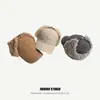 Gorro de Felpa de Color Sólido Estilo Americano con Protección para las Orejas Invierno Unisex Retro Coreano Gorro de Piloto Moderno Fresco Cálido Gorro de Esquí