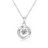 Collar Móbio Rueda de la Fortuna para Mujer, Anillo Móbio Versátil de Plata de Ley S925 con Circonita de Alta Gama