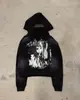 Sudadera con capucha Retro Harajuku de Exportación Transfronteriza Europea y Americana para Otoño e Invierno, Sudadera Holgada de Calle Gótica de Moda