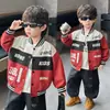 Casaco de Primavera para Meninos 2026 Novo Estilo, Streetwear Cool e Estiloso, Jaqueta de Motociclista para Bebê Menino, Blusa de Outono Infantil Versão Coreana