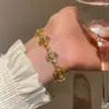 Pulsera Iris Irregular de Circonita Retro Lujo Ligero Exquisita de Gama Alta Elegante de Nicho Estilo Corte