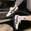 Zapatos Blancos con Cordones Bloques de Color Suela Gruesa Comercio Exterior Invierno 2025 Nuevo Talla Grande Versátiles Zapatos de Entrenamiento Moral Zapatillas Casuales Venta al por Mayor