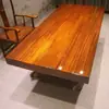 Mesa de Chá Okan de Madeira Maciça Placa Grande Estilo Chinês Mesa e Cadeira de Escritório para Chefe Combinação de Troncos