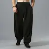 Calça masculina exclusiva de seda gelada para uso transfronteiriço, fina para o verão, respirável, bom caimento, perna reta, calça casual, moderna, solta, versátil, secagem rápida
