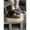 Colección Otoño 2026: Zapatillas Casuales de Plataforma con Cordones para Mujer, Suelas Gruesas y Diseño que Aumenta la Altura, Hechas de Cuero de Primera Calidad